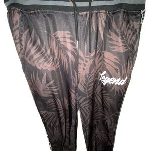 Floral pattern bulls sweat pants with the number 23 on side legend on the front